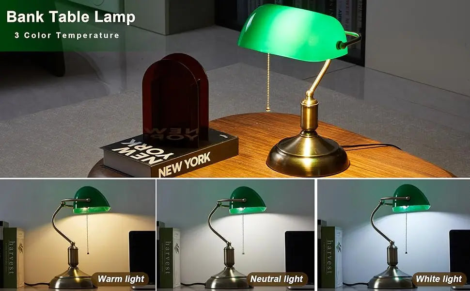 Modern bank desk lamp with US plug pull switch acrylic lampshade without light bulb very suitable for bedroom office and bank