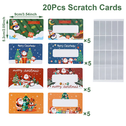 Christmas Scratch Cards Merry Christmas Decorations for Home 2025 Navidad Natal DIY Surprise Gifts Xmas Ornament New Year 2026