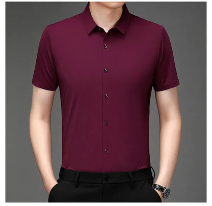 Men’s Ultra Stretch Short Sleeve Shirt – Breathable Business Casual