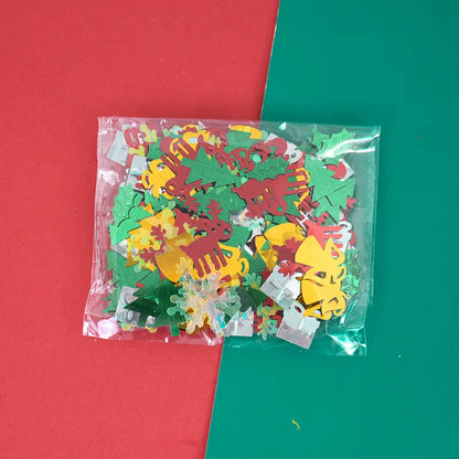 15g/bag Christmas Sequin Confetti Xmas Tree Snowflake Table Confetti 2024 Christmas Party Decoration for Home 2025 New Year Gift