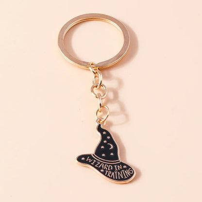 Aihua Gold Color Fashion Halloween Keychain Enamel Creepy Ghost Spider Mummy Pumpkin Keychains Keyring for Women Halloween Night