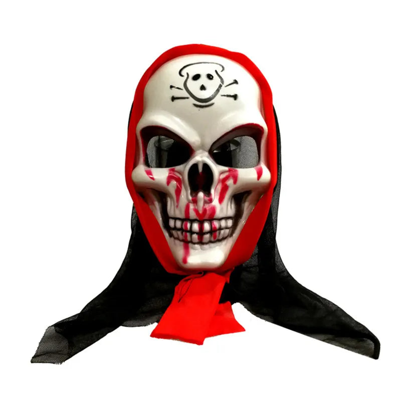 Scary Halloween Costumes for Kids - Red-eyed Reaper Robe with Hood and Scythe