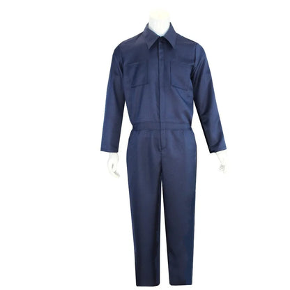 Adult Michael Myers Costume Set - Cosplay Horror Demon Killer Mask And Blue Disguise Outfit for Men Halloween Working Clothes