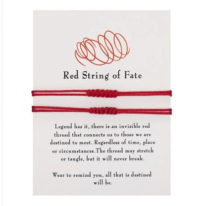 Handmade Tibetan Knot Bracelet – Red & Black Unisex Rope Charm