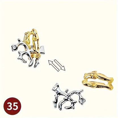A classic intellectual metal puzzle toy, a difficult educational game toy for Christmas, Thanksgiving and birthday gifts