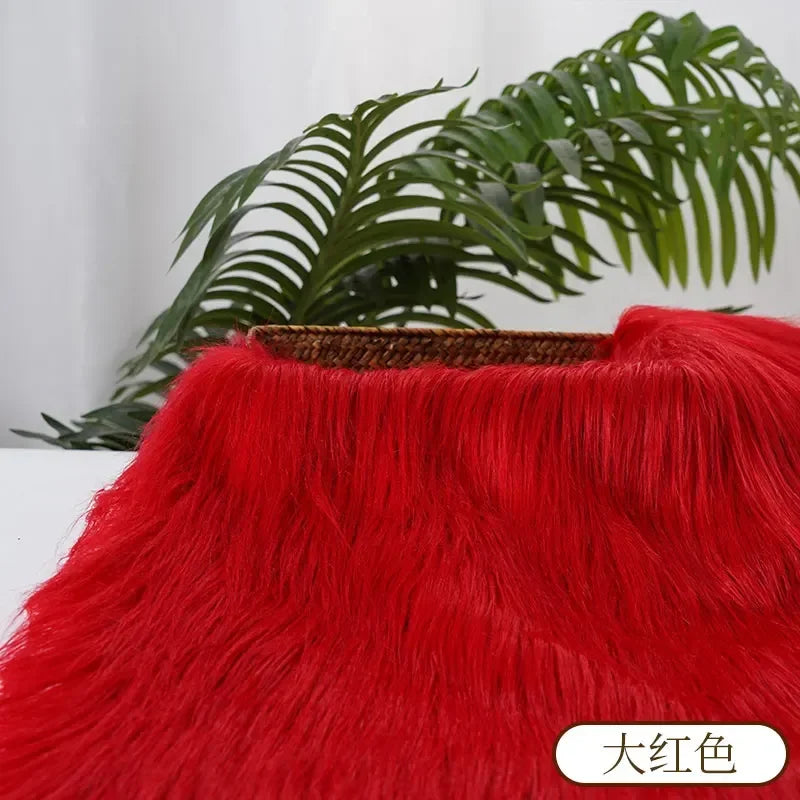 25x45cm 9cmPile Faux Fur Fabric For Sewing Doll Toy Beard Hair DIY Patchwork Material Accessories Home Decoration Cosplay Fabric