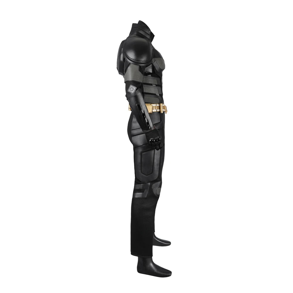 Superhero Bruce Wayne  High Quality Movie Dark Knight Bat Cosplay  Battle Costume Outfit Man Vest Cloak Mask Halloween Carnivl