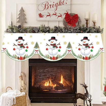 Christmas Santa Snowman Fireplace Mantel Scarf Christmas Decorations for Home 2025 Living Room Xmas Navidad New Year Gifts 2026