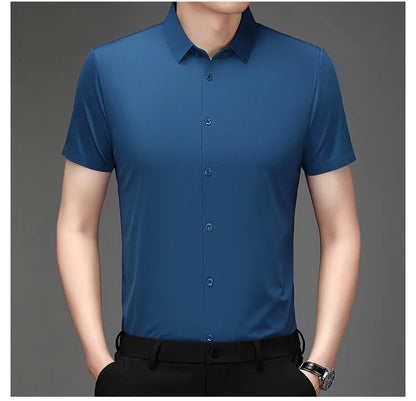 Men’s Ultra Stretch Short Sleeve Shirt – Breathable Business Casual