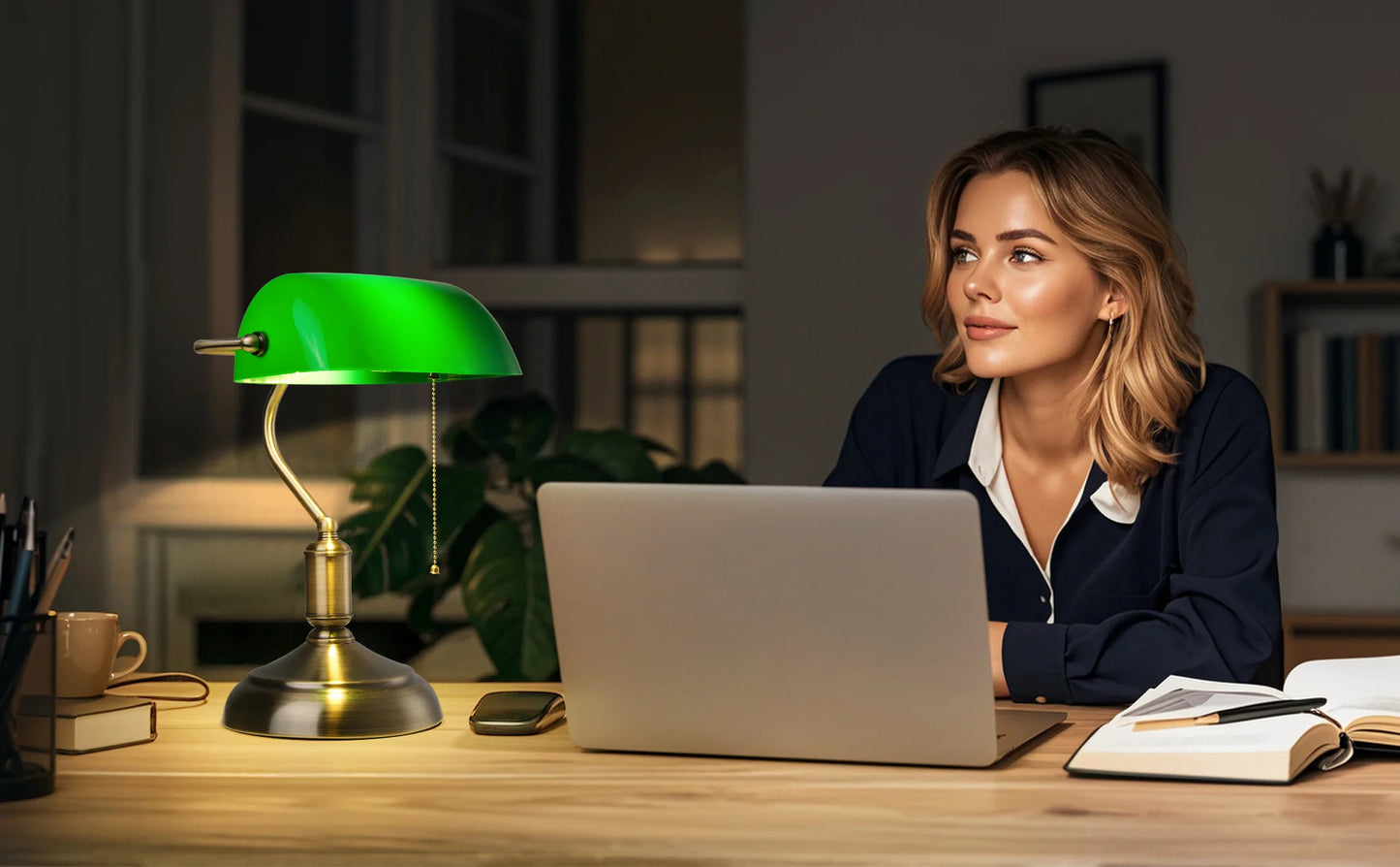 Modern bank desk lamp with US plug pull switch acrylic lampshade without light bulb very suitable for bedroom office and bank