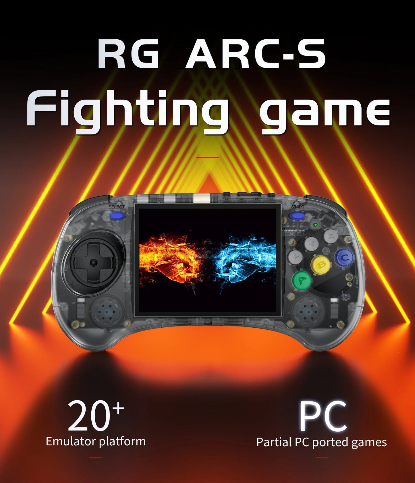 ANBERNIC RG ARC-S/RG ARC-D Retro Games RK3566 4.0 INCH 640*480 Handheld Game Console Emulator LINUX System 3500mAh HD-compatible