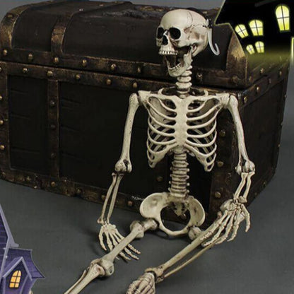 Halloween Realistic Body Bones Movable/Posable Joints Simulation Skull Ornament Festival Theme Full Size Home Party Decorations