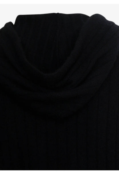 BC839 High-quality luxury brand women's long-sleeved hooded cardigan knitted sweater 94% cashmere