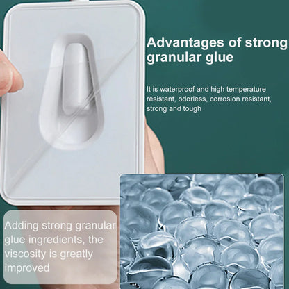 Adjustable Shower Head Holder with Hooks – No-Drill Wall Mount