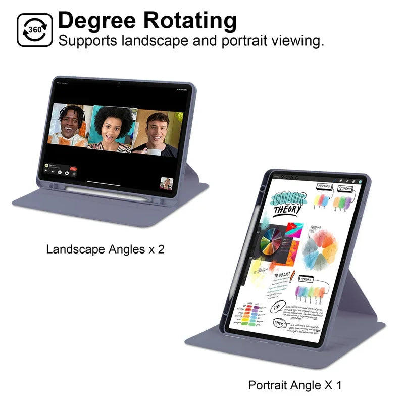 For Redmi Pad Pro 12.1 inch 360 Rotating Magnetic Smart Tablet Cover For Xiaomi Redmi Pad Pro 12.1 2024 Case with Pencil Holder