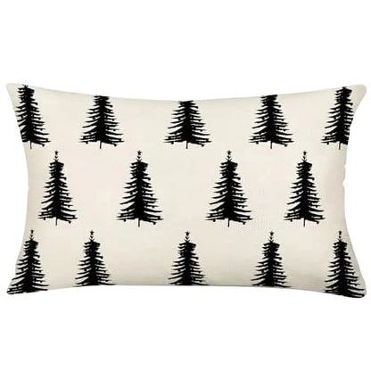 New Christmas style simple letter double-sided printed linen pillow for home decoration, sofa waist pillowcase