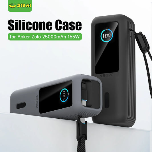 SIKAI Silicone Case for Anker Zolo 165W 2in1 Power Bank Shockproof Protective Cover Soft Durable Portable Charger case