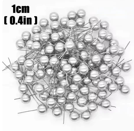 1000/50x Mini Artificial Berries Red Fake Berry Cherry Stamen for Christmas DIY Floral Wreath Ornament New Year Party Home Decor