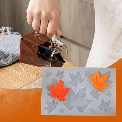 Pumpkin Silicone Molds 3D Pumpkin Maple Leaves Cookie Molds Candle Making Kit Fall Decor Making Accessories for Crafting Baking