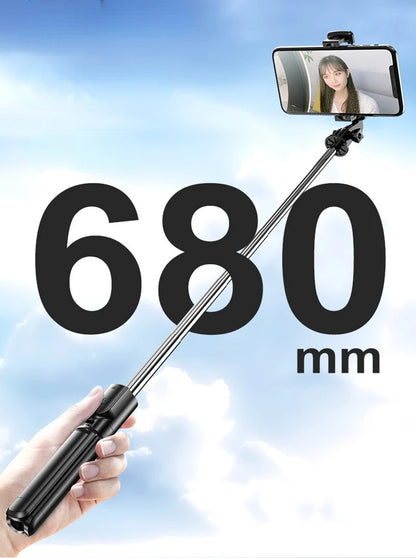 Bluetooth Selfie Stick Tripod with Remote – Compatible with iPhone & Android