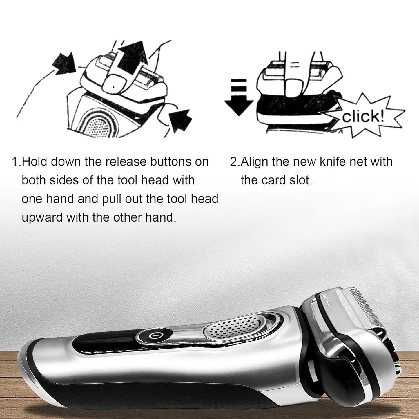 LISI 94M Series 9 Replacement Head Fit for Braun Series 9 Pro 9290cc 9291cc 9370cc 9376cc 9293s 9260s 9295cc Electric Shaver