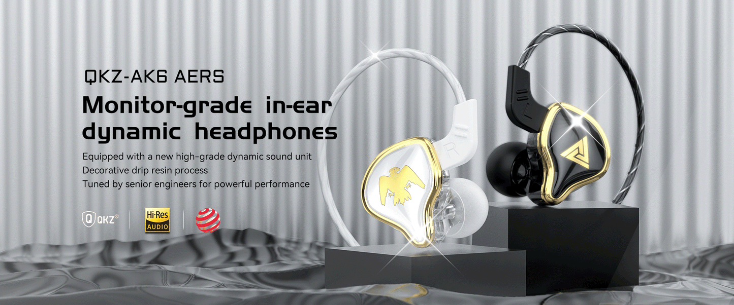 QKZ AK6 SK7 Copper Driver HiFi Wired Earphone with MIC Sport Running Headphones Bass Stereo Headset Music Earbuds fone de ouvido