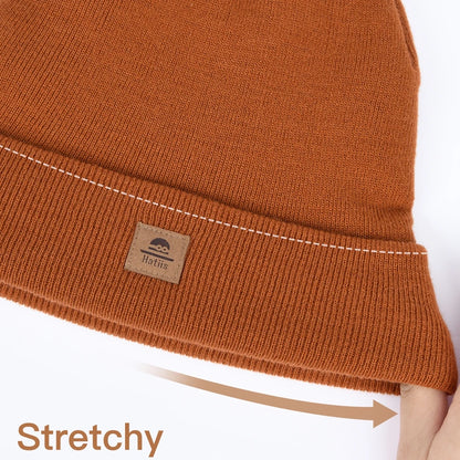 Scalloped Beanie Hat Knitted Warm Cap with Fold-Over Cuff Autumn Winter Fashion Accessory for Men And Women