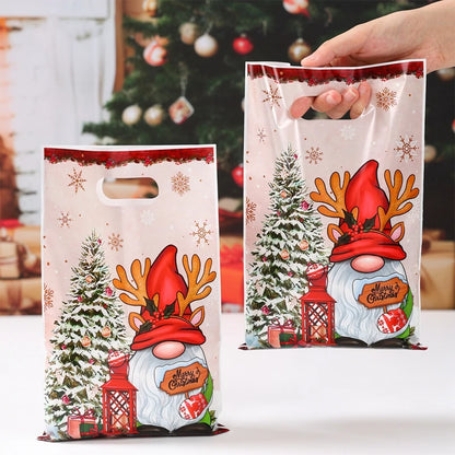 10/25/50pcs Christmas Cute Gift Bags Christmas Party Decoration 2025 Xmas Santa Claus Handbags Navidad Natal New Year Gift 2026
