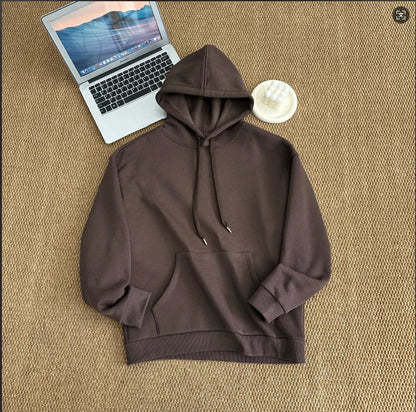 2025 unisex hooded sweatshirt men's solid color sweatshirt men's and women's long sleeved plug-in pocket pulloverolid Women Warm