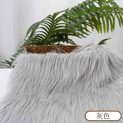 25x45cm 9cmPile Faux Fur Fabric For Sewing Doll Toy Beard Hair DIY Patchwork Material Accessories Home Decoration Cosplay Fabric