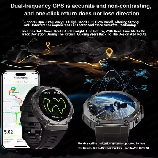 T-Rex 3 GPS Smart Watch 10ATM IP69K Waterproof Clock Compass Altimeter Call Military Sports Smartwatch Men For HUAWEI Bracelet