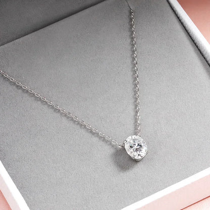 Smyoue 1CT 2CT 3CT Oval Cut Moissanite Necklaces for Women Jewelry 100% Real Silver Chain 925 Pandant Lab Diamond Birthday Gift