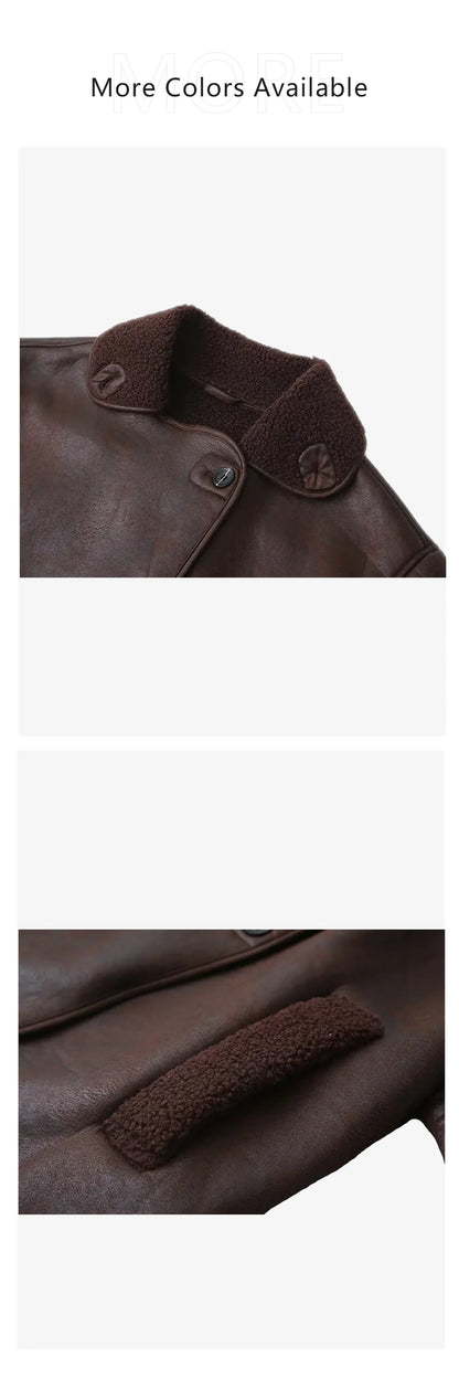 2024 Autumn New Women's Clothing Style Fashionable and Versatile Flip Collar Fur Integrated Double sided Jacket Coat