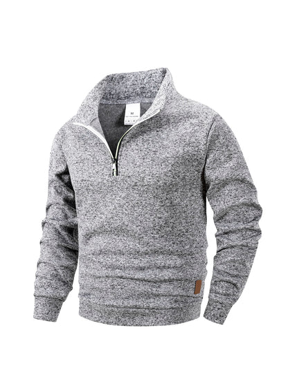 Men Sweatshirts Autumn Thicker Pullover Half Zipper Pullover Male Winter Solid Color Turtleneck Sweater Hoody Outdoor Sweatshirt