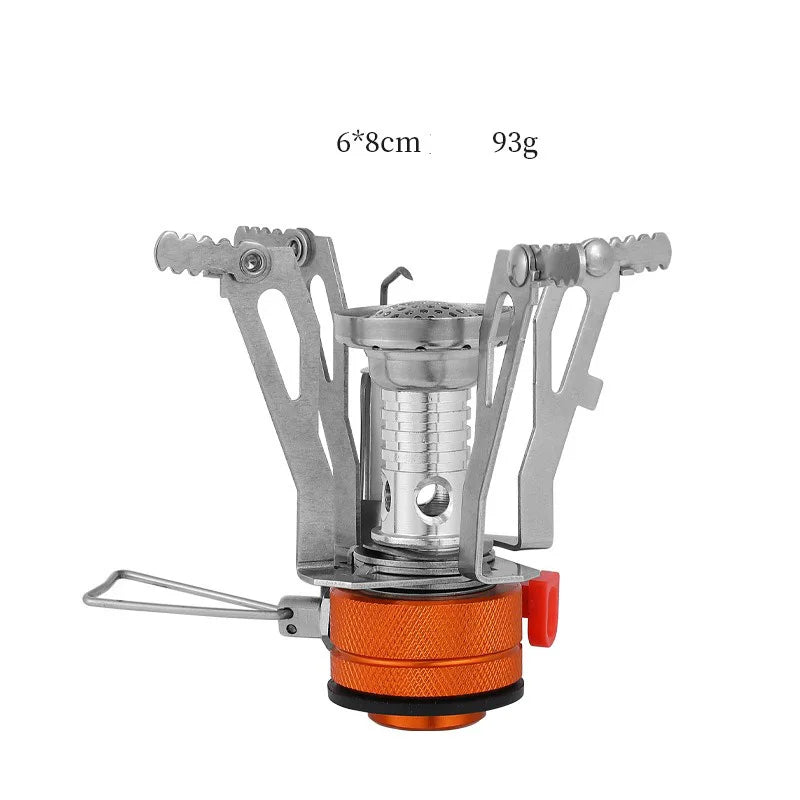 Ultralight Foldable Camping Stove – 3000W Mini Gas Burner for Outdoor Cooking