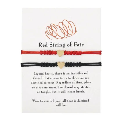 Handmade Tibetan Knot Bracelet – Red & Black Unisex Rope Charm