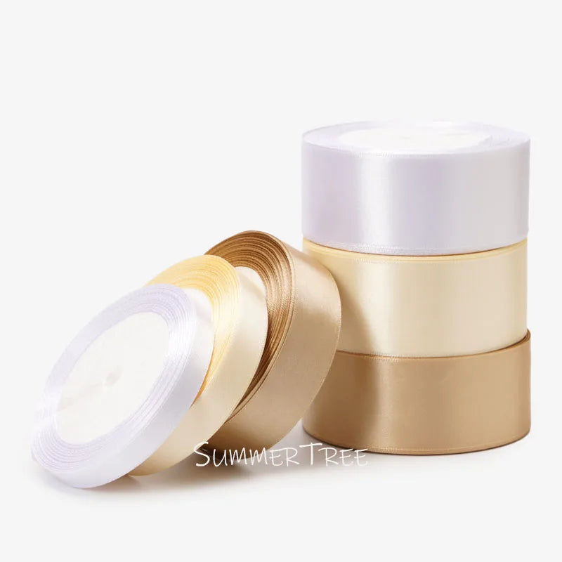 Satin Ribbon 25yards 6mm - 50mm Sash Gift Wrap Bow Handmade DIY Craft Halloween Christmas Wedding Birthday Party Decoration