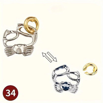 A classic intellectual metal puzzle toy, a difficult educational game toy for Christmas, Thanksgiving and birthday gifts