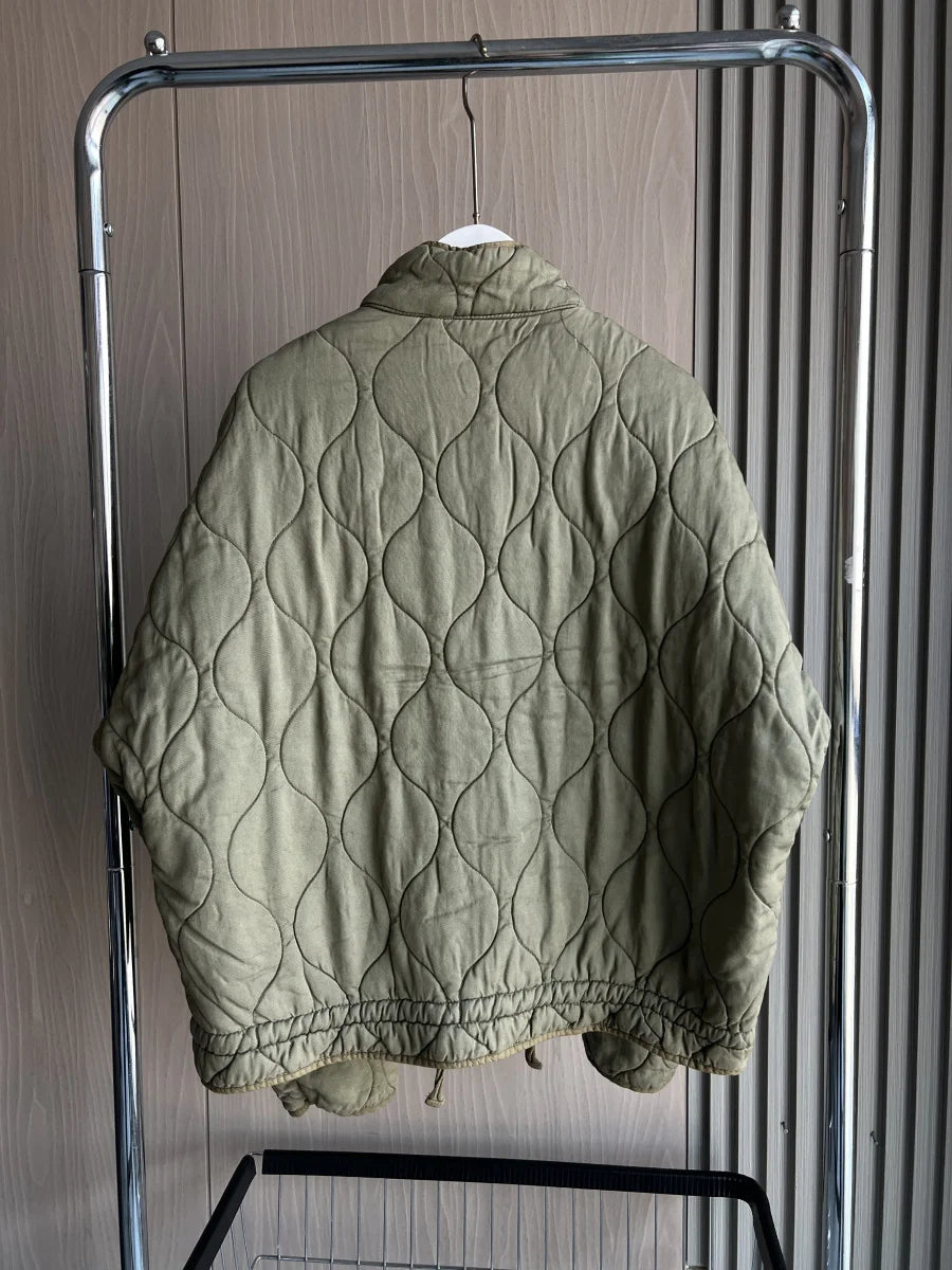 Quilted Cotton Jacket for Women Traf 2024 Winter New Arrival Zw Series Soft Lenzing Fabric Vintage Warm Coat 4088242