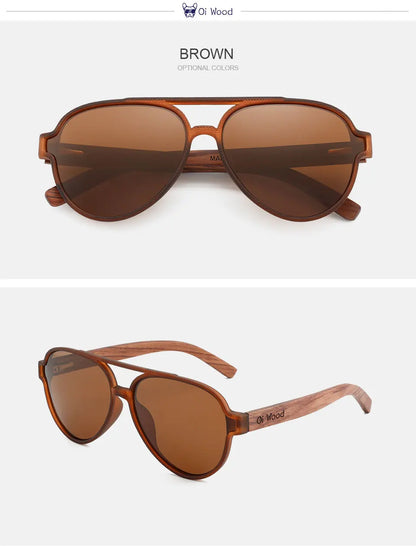 Oi Wood Sunglasses For Women Men Wooden Sun Glasses Polarized UV400 High Quality Eyewear Accessory Original Box