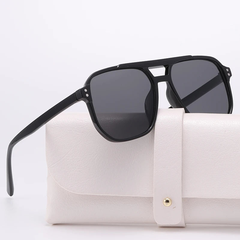 Brand Design 2025 Fashion New Polygonal Metal Sunglasses Retro Ladies Glasses Classic Trend Luxury Driving Travel Eyewear