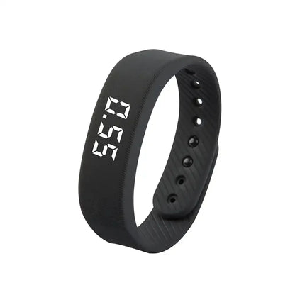 LED Digital Smart Bracelet Waterproof Smart Clock Smartband Vibration Alarm Reminder with Running Pedometer Monitor Smart Band