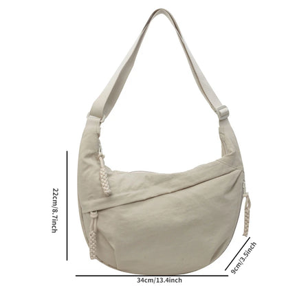 High-Capacity Nylon Crossbody Shoulder Bag for Women