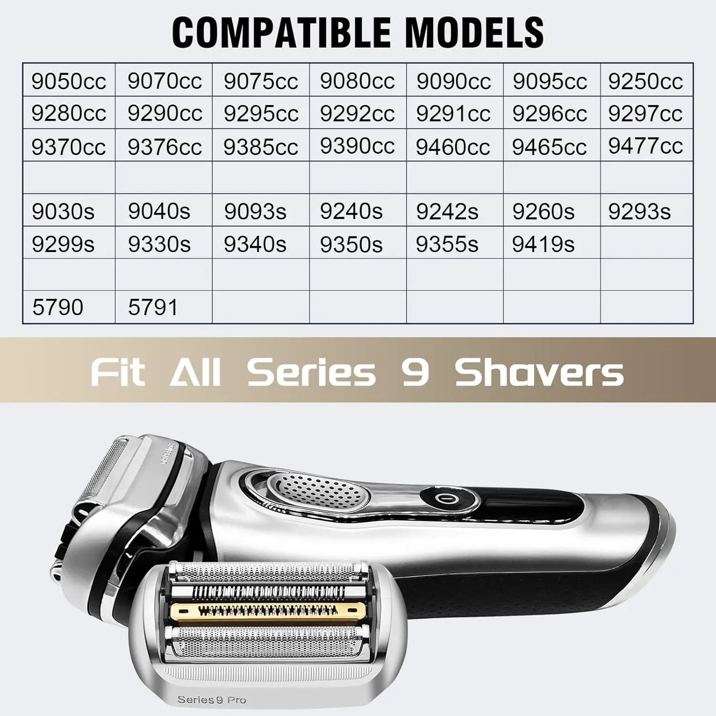 LISI 94M Series 9 Replacement Head Fit for Braun Series 9 Pro 9290cc 9291cc 9370cc 9376cc 9293s 9260s 9295cc Electric Shaver