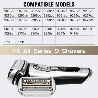LISI 94M Series 9 Replacement Head Fit for Braun Series 9 Pro 9290cc 9291cc 9370cc 9376cc 9293s 9260s 9295cc Electric Shaver