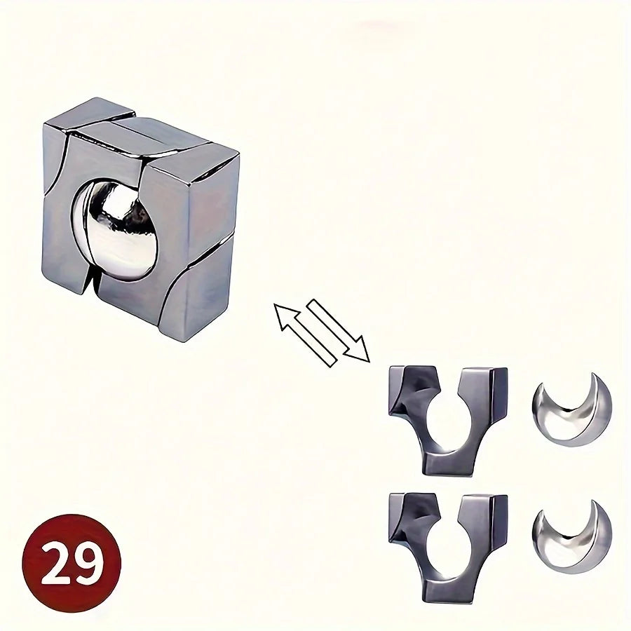 A classic intellectual metal puzzle toy, a difficult educational game toy for Christmas, Thanksgiving and birthday gifts