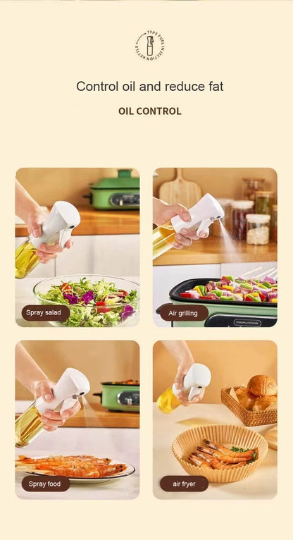 200ml/300ml Kitchen Oil Spray Bottle – Olive Oil Dispenser for Cooking & BBQ