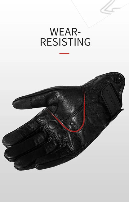 Motorcycle Gloves Men Women Moto Leather Carbon Cycling Winter Gloves Motorbike Motorcross ATV Motor Gloves