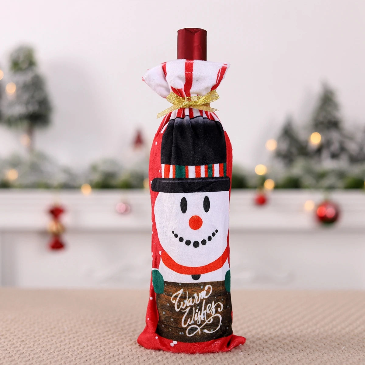 Christmas Wine Bottle Cover Merry Christmas Decorations For Home 2025 Navidad Noel Natal Ornaments Xmas Gift Happy New Year 2026