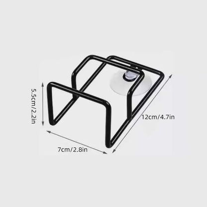 Houseeker Stainless Steel Drain Rack Suction Cup Cleaning Cloth Shelf Dish Drainer Sponge Holder Sink Kitchen Accessories